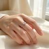 S925 Four-Leaf Clover Zircon Ring, Gold-Plated Light Luxury Versatile Band.