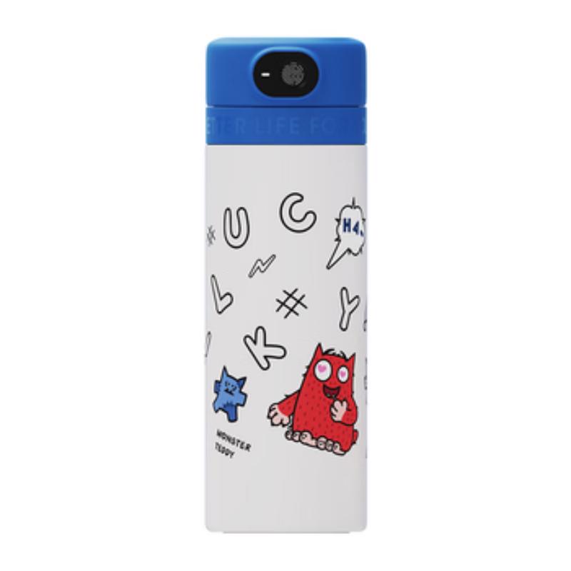 FUGUANG Smart Fingerprint Lock 316L Thermos with Straw