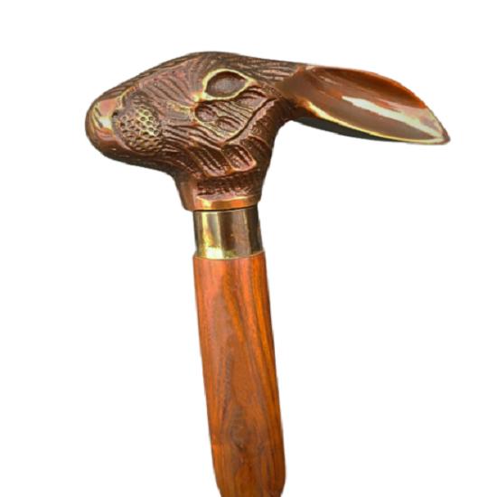 

Старинные трости для ходьбы с ручкой в виде головы кролика. Винтажные дизайнерские деревянные трости для ходьбы.