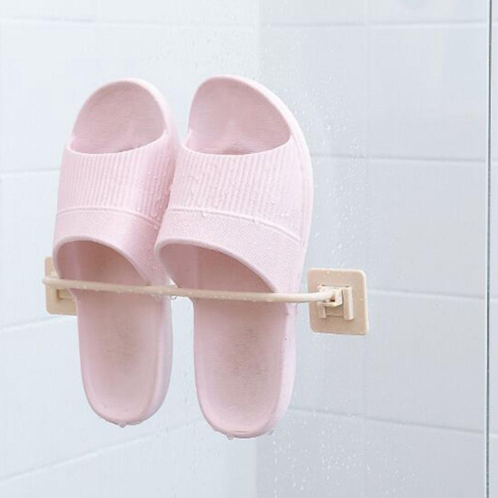 Space-saving Wall Mount Storage Organizer Foldable Shoe Stand Holder Shoes Rack Slippers Shelf