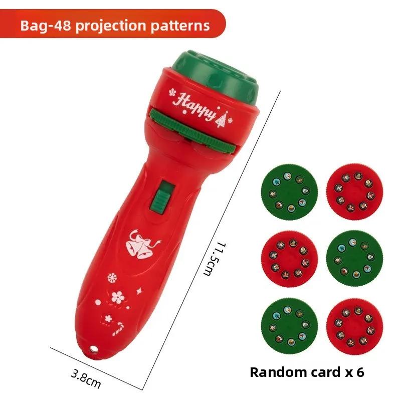 Christmas Cartoon Projection Flashlight  Creative Children Flashlight Toy Projector Baby Toys Bedtime Story Book Toy for Kids