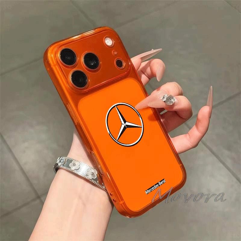 For Mercedes Benz AMG Car Backs For IPhone 17 16 15 14 13 12 11 Pro Max Plus Pro Corrugated Shockproof Matte Phone Cover Sticker UD4