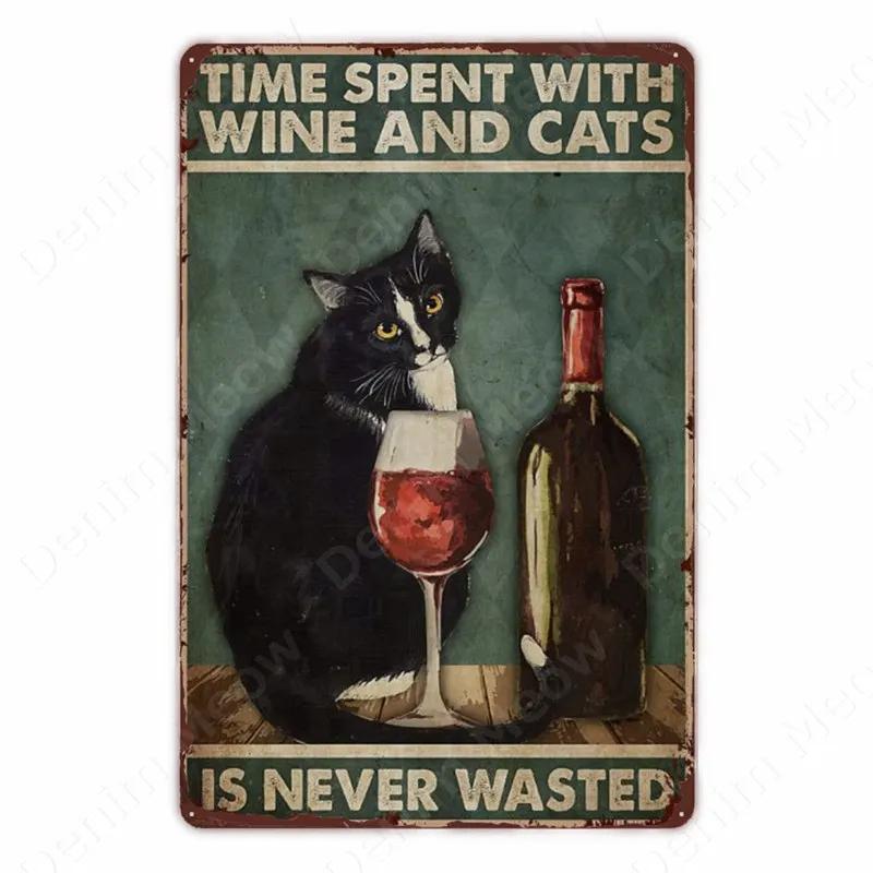 Black Cat Vintage Tin Signs, Funny Metal Art Poster, Wall Decor, Home, Bar, Pub, Cafe, Farm, Bathroom, I Hate Everyone