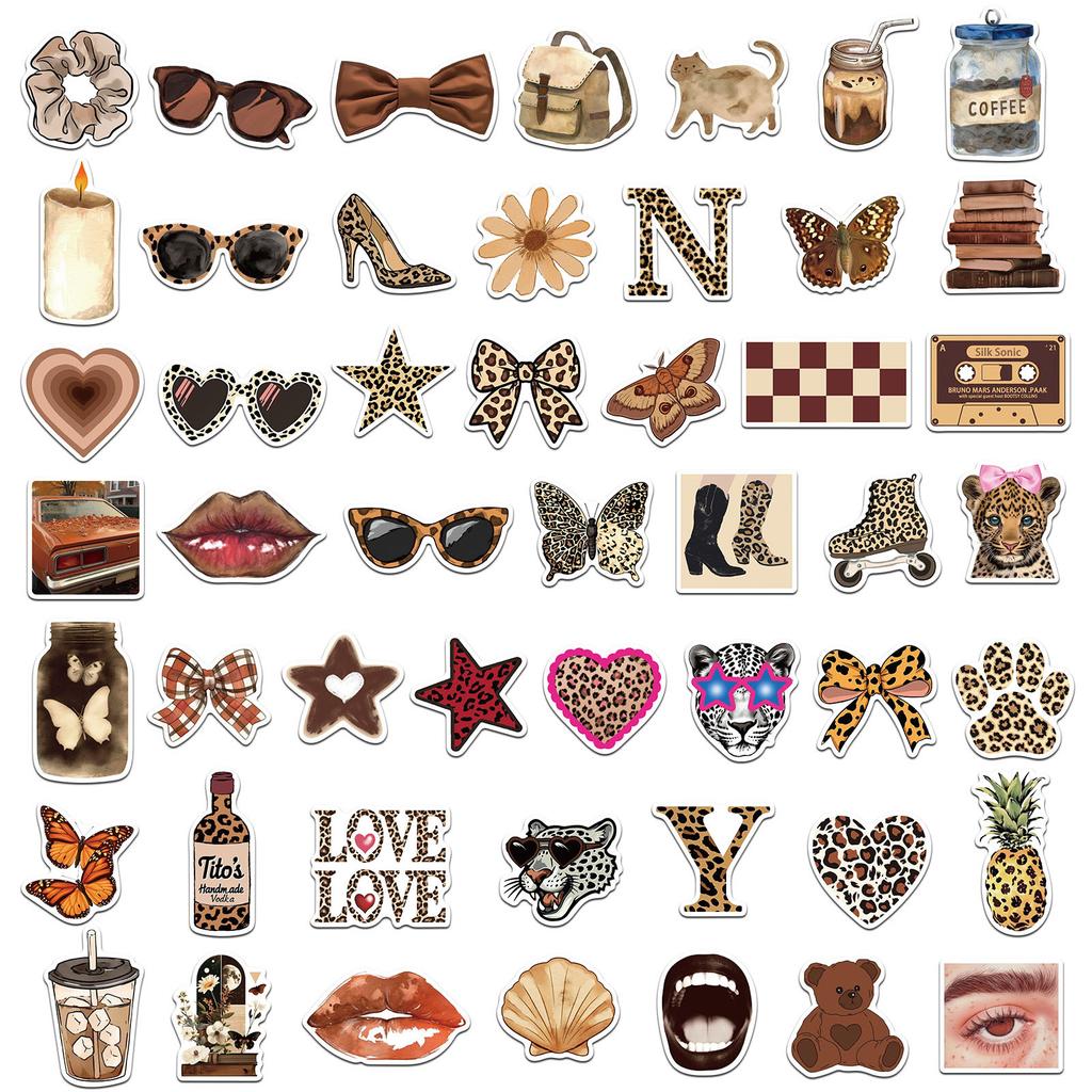 50 Sheets of Sexy Girl Stickers for Waterproof Creative Graffiti Water Cup, Mobile Phone Skateboard Decoration Stickers