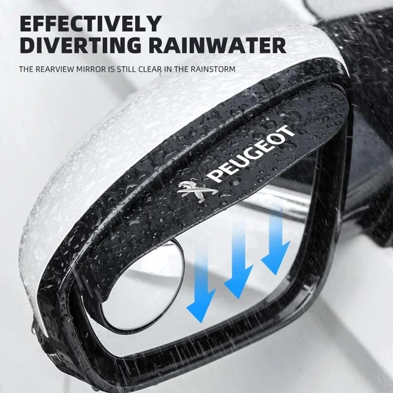 2026 Horká samolepka na auto Zrcátko zpětné zrcátko do auta Obočí proti dešti Malé kulaté zrcátko Slepé místo Vodotěsné Pro Peugeot 308 408 508 RCZ 208 30