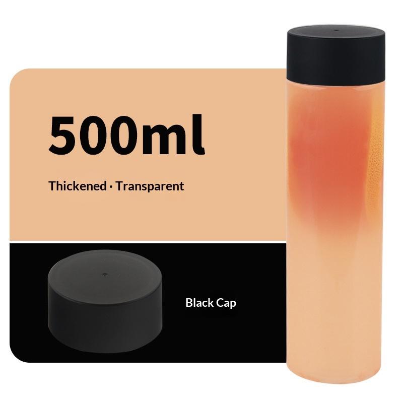 400/500/600Ml Round Disposable Juice Beverage Bottle Milk Tea Yogurt Transparent Plastic Bottles