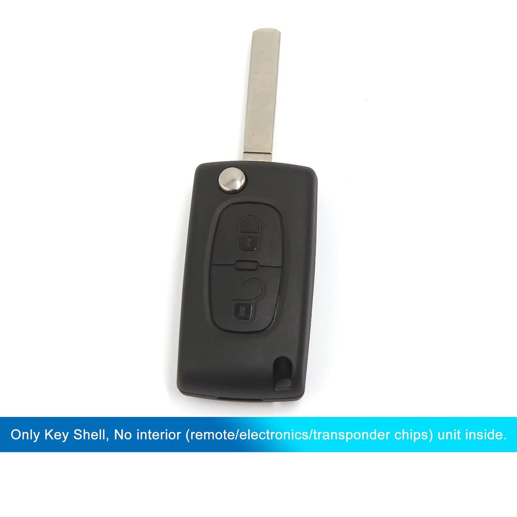 uxcell Fernbedienungsgehäuse, 2-Tasten-Schlüsselgehäuse, Fernbedienungs-Klappschlüssel, Smart-kompatibel