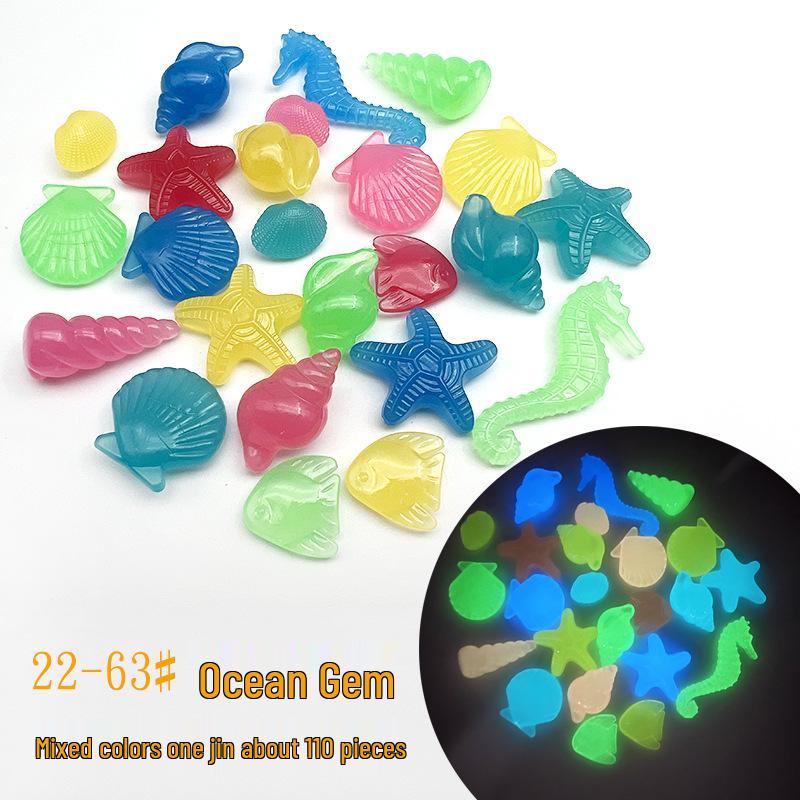 Colorful Luminous Plastic Stones: Children's Gemstone Digging Game & Fish Tank Decoration