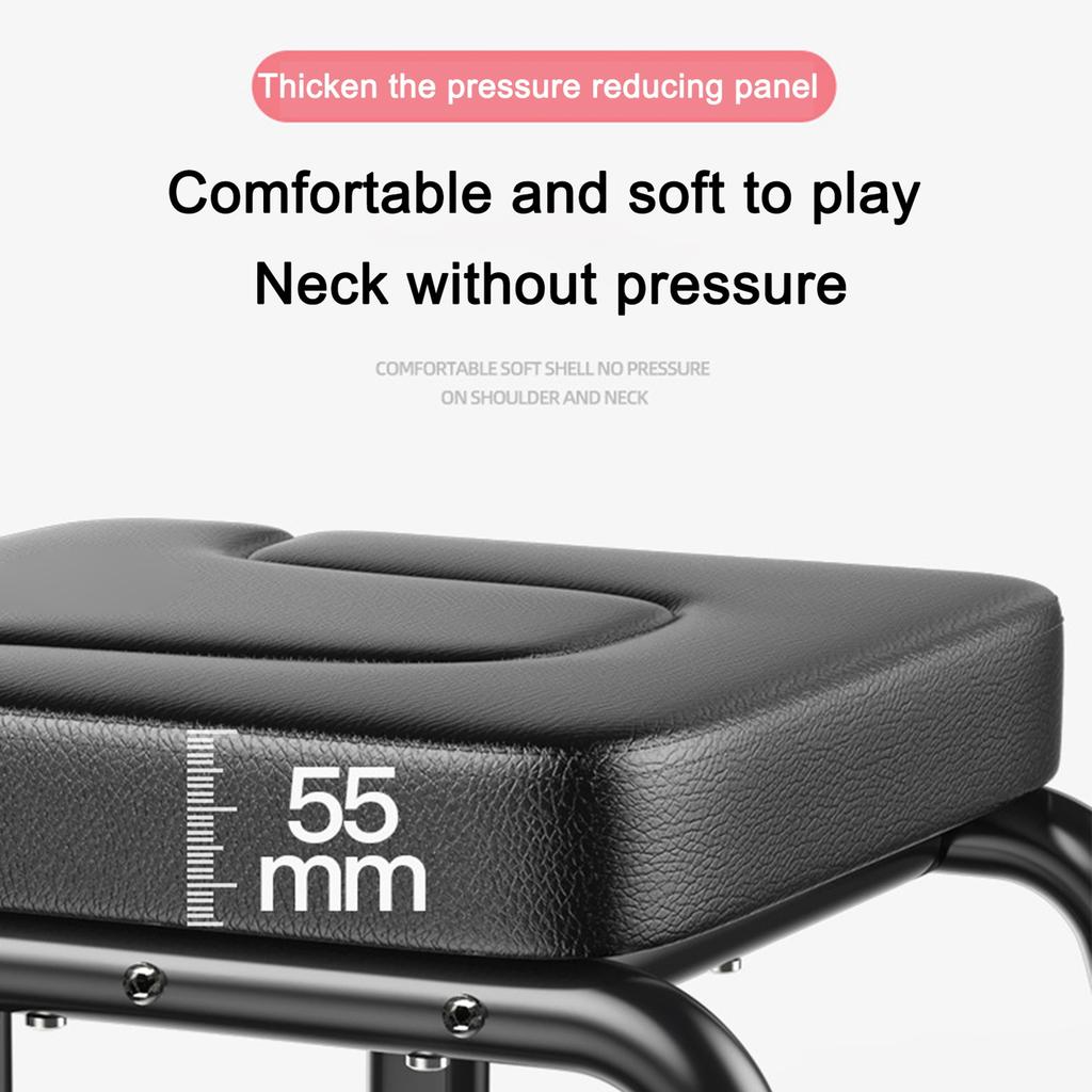 Headstand Bench Black Multiple Benefits Beginner Friendly Upside Down Chair for Home