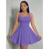 Women's Halter Neck Sleeveless Dress Sexy Pink Short Dress