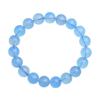 Blue Aquamarine & Crystal Bead Bracelet - Unisex Sapphire Gift