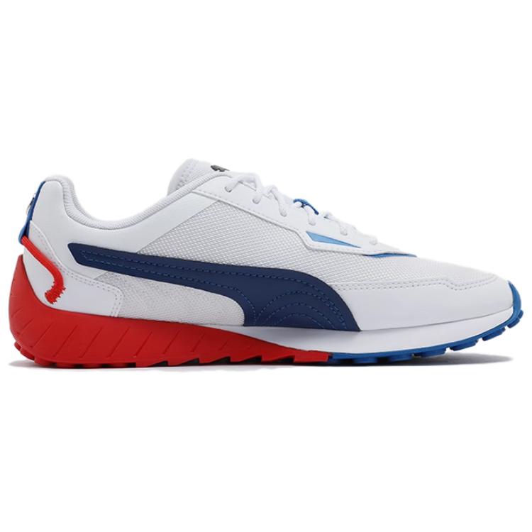 Puma Bmw Mms Comfortable Versatile Low-Top Lifestyle Shoes Unisex sneaker White Red 307790-02