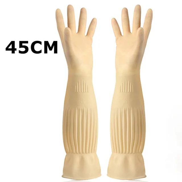 

1Pair Lengthen Dishwashing Cleaning Silicone Gloves Rubber Dish Washing Glove Scrubber for Household Kitchen Clean Tool S