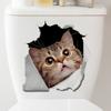 Cute Cat Toilet Stickers, Waterproof Removable Self-Adhesive Bathroom Home Decor