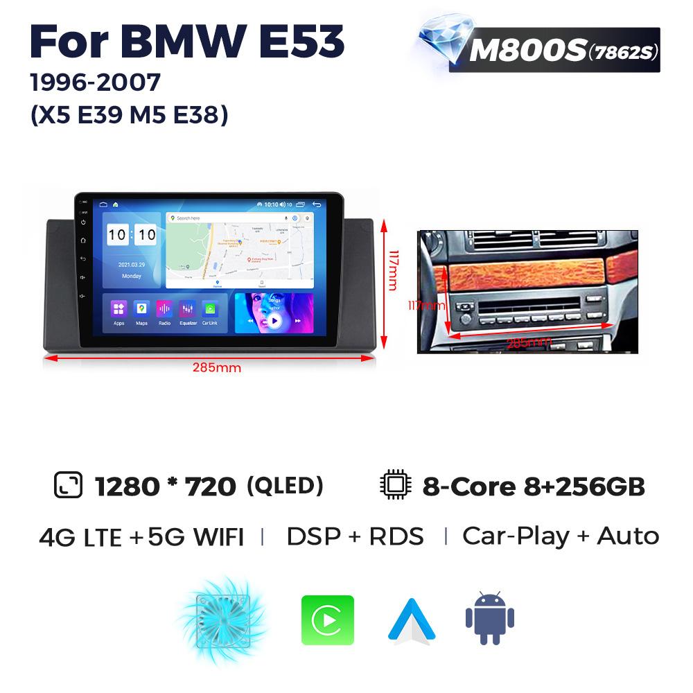 Navifly 2din Android Car Radio For BMW 5 E39 1995-2006 E53 X5 M5 Carplay Auto Multimedia Video Player GPS Navigation Head Unit