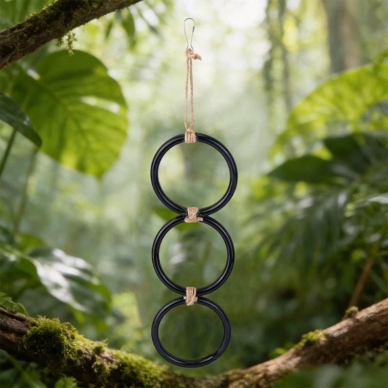 Fun Climbing Rings Snake Exercise Toy for Small Pet with Flexible Joints Safe Reptiles Terrarium Hanging Decoration Toy