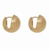 Elegant Korean Minimalist Textured Matte Gold Round Ball Earrings For Women