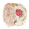 DIY Printed Rose Flower Burlap Ribbon Hessian Jute Belt Strap Wedding Cloth Decoration 10m