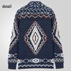 Cardigan casual da uomo, di media lunghezza, con collo a scialle vintage, a maniche lunghe, lavorato a maglia, con bottoni, maglione spesso invernale, in maglia, per uomo
