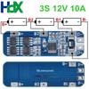 3S 12V 18650 Lithium Battery Protection Board with 10A Peak Overcurrent, Overcharge, and Over-discharge Protection.