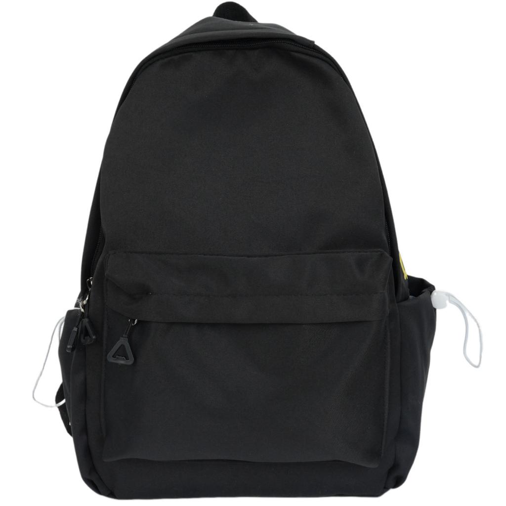 Simple Backpack Female Versatile Solid Color Casual Backpack Simple Large Capacity Junior High School Student Schoolbag
