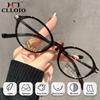 CLLOIO Simple Retro Round For Women Myopia Photochromic Prescription Glasses Anti Blue Ray Multifocal Reading Optical Eyeglasses