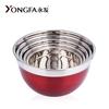 YongFa Top Quality Colorful Stainless Steel Salad Bowl Sets Stackable Deep Food Serving Bowl Mixing Bowl