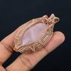 Rose Quartz Jewelry, 999 Copper Wire Wrapped Pendant Handmade Gemstone Jewelry, Gifts For Wife Brand New Pendant