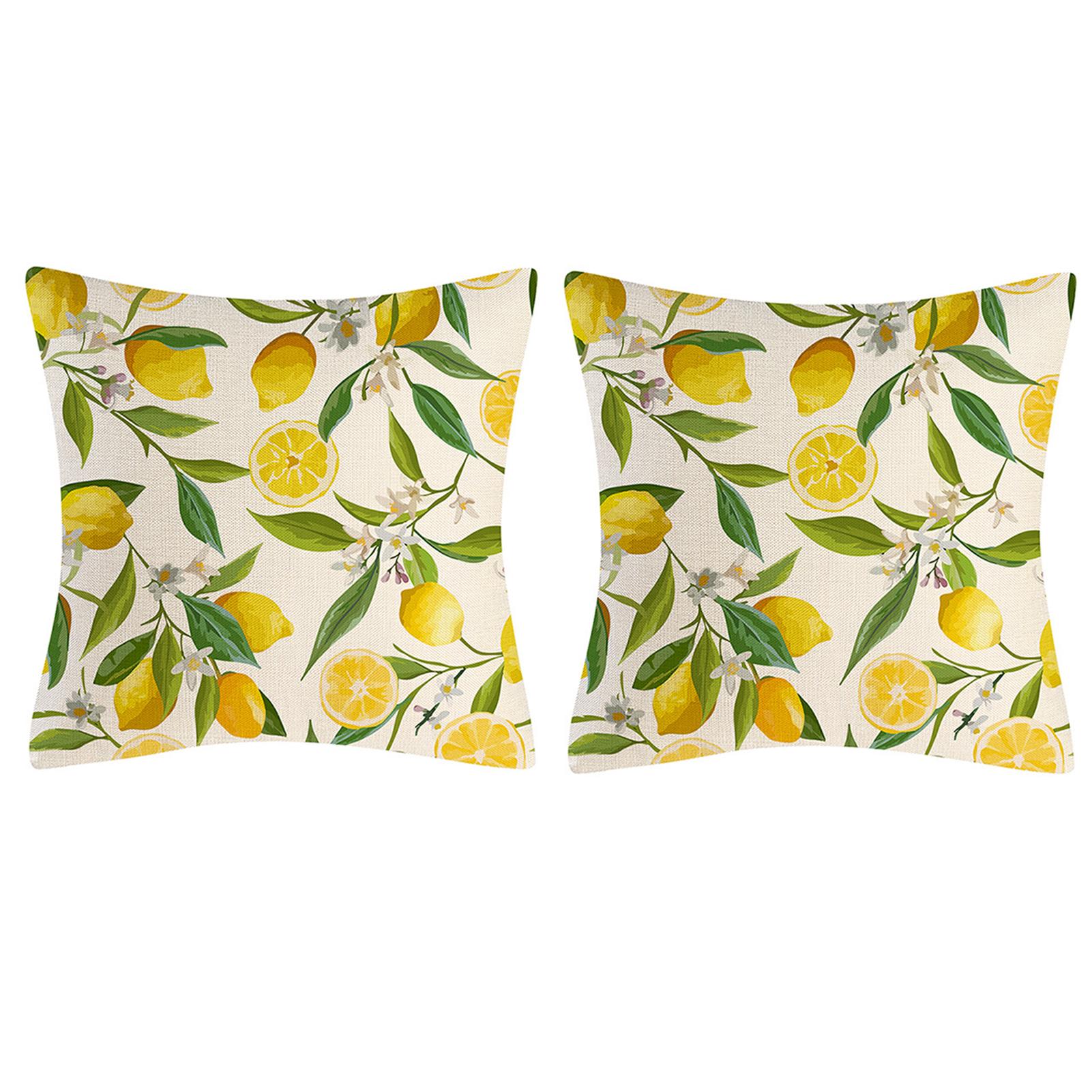 

2piece Outdoor Pillow Cover Lemon Deco For Balcony And Garden Decoration Outdoor Pillow Covers