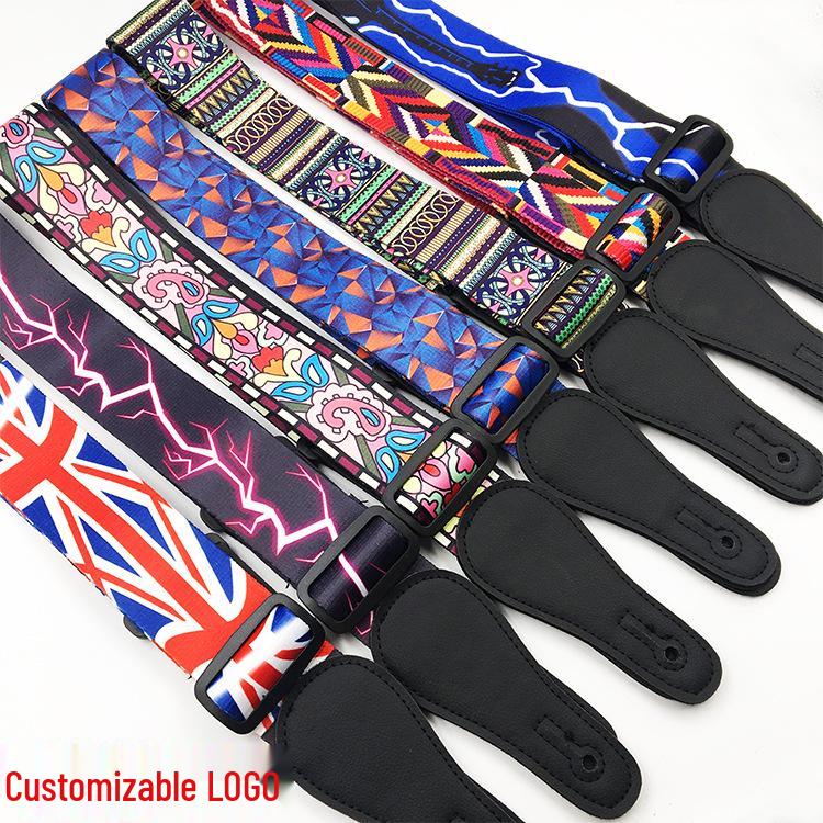 Ethnic Style Widened Polyester Guitar Strap for Electric Guitars