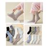 1 Pair Women Sleeping Socks Thickened Warm Fabric Coral Velvet Solid Color Socks Autumn Winter