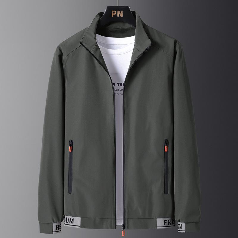 Coat Men's Autumn New Stand-up Collar Thin Jacket Men's Trench Coat Bomber Jacket Baseball Uniform