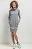 Knitted turtleneck dress MMM37 cappuccino M