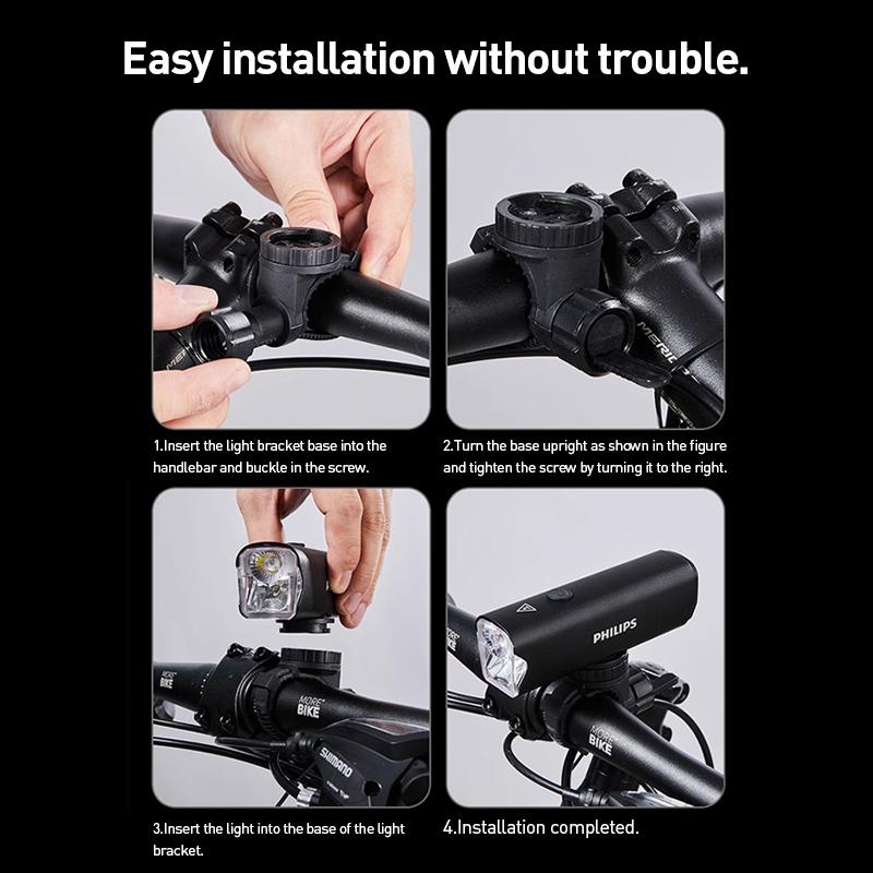 Philips SFL2506 Bike Light Durable Aluminum Alloy Body – Corrosion-resistant and Impact-proof