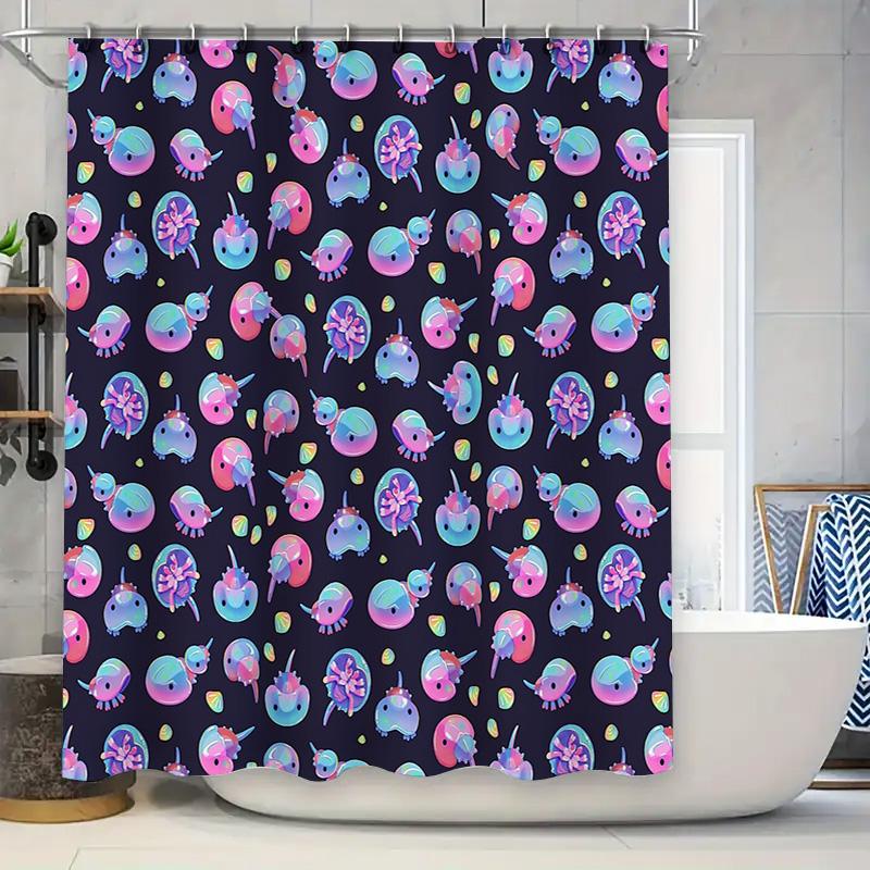 

Cute Octopus Shower Curtain Ocean Sea Life Bathroom Decor Nautical Blue Backdrop Waterproof Fabric Home Decor W60H190(CM)-1 Pcs
