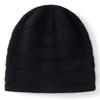 Soft waxy cashmere, autumn and winter new women's solid color jacquard crimped headhat, warm ear protection knitted hat