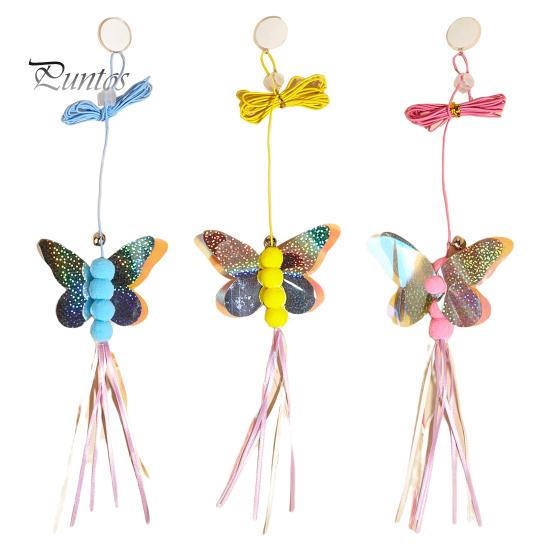 Hanging Cat Toy Exquisite Self-adhesive Relieve Stress Swing Butterfly Interactive Pet Supplies
