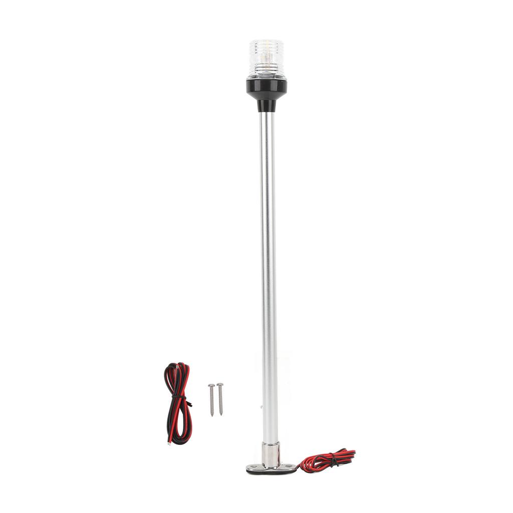 Luzes de Navegação para Barco Redondas de 22 Polegadas Lâmpada de Popa para Barco de 360 Graus com Base de Aço Inoxidável 316 para Barcos de Pesca Iates