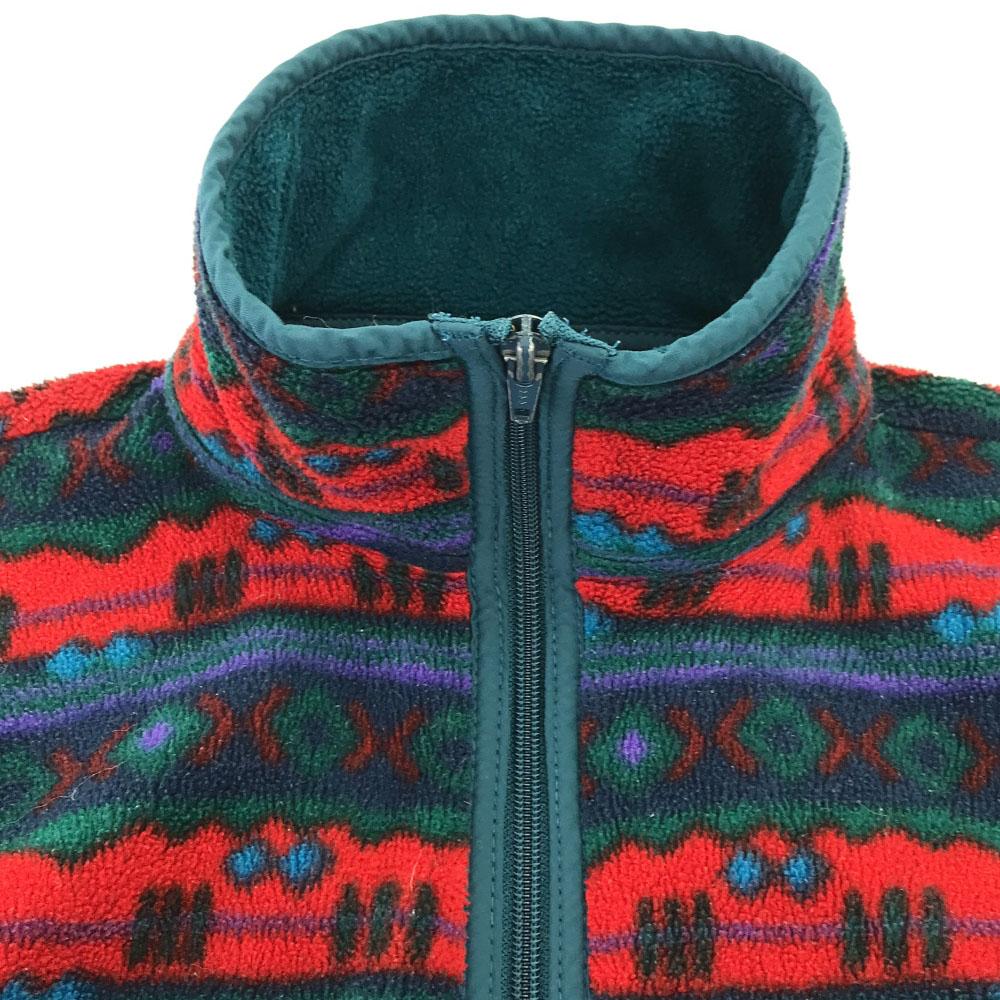 L.L.Bean 80s vintage Overall handle Fleece jacket Green x red Outdoors Men's Used