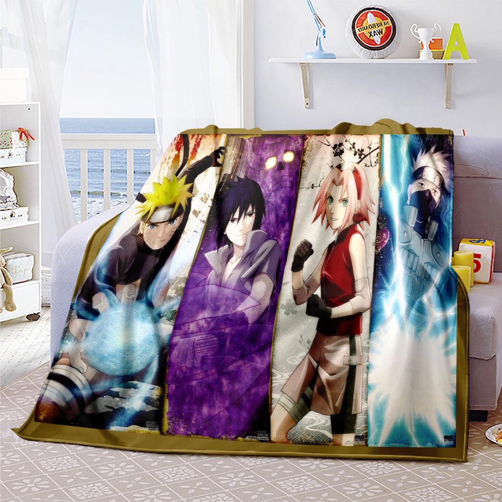 Japanese Anime Cartoon NARUTO Famous Uzumaki Naruto Blanket Soft Home Furnishing Nap Decoration Four Seasons Warm Sherpa Blanket B3