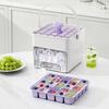 Large Capacity Ice Cube Maker with Storage Bin Shovel 50 Cube Ice Container BPA-Free Easy-Press Ice Cube Tray for Home Camping Party