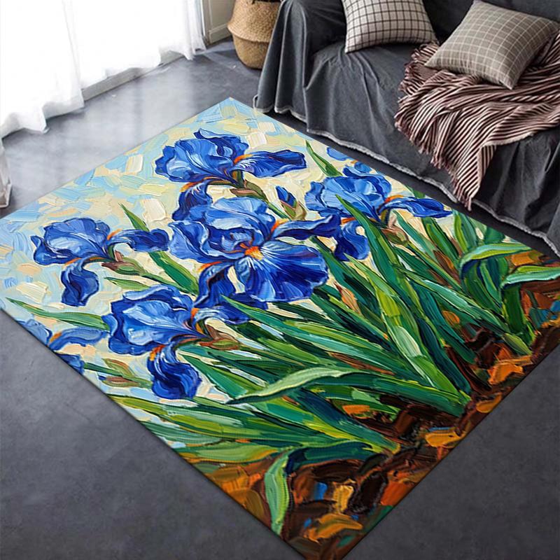 2025 New Flower Carpet Rug for Living Room Bedroom Home Sofa Decoration,Kids play Non-slip Floor Mat