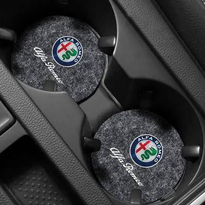 Car Coaster Water Cup Bottle Holder Anti-slip Pad Mat Decoration For Giulietta 159 Mito Giulia Stelvio 147 Accessorie
