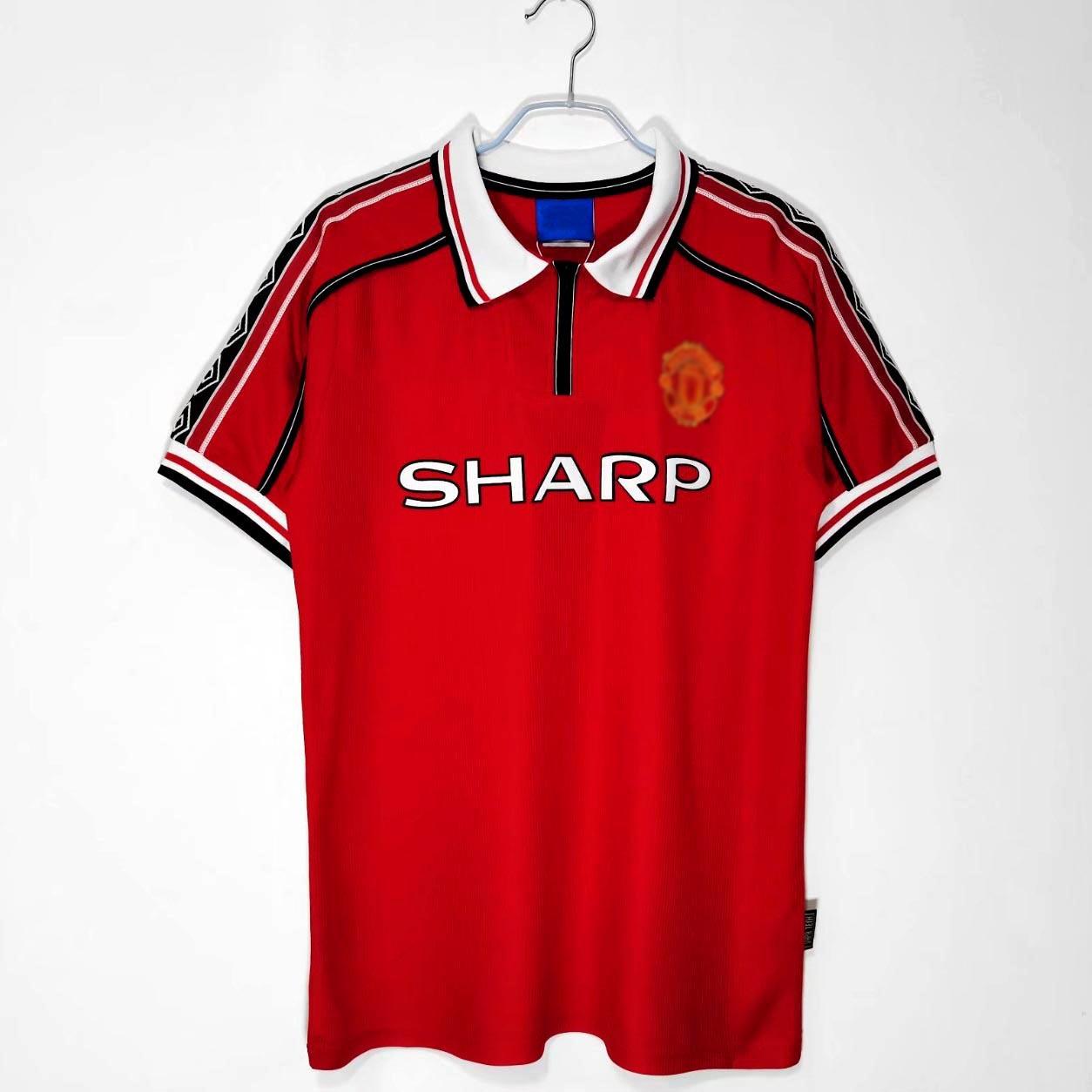 Retro Football Jersey Old Collection Club Manchester United Real Madrid AC Short-sleeved Long-sleeved Football Jersey S