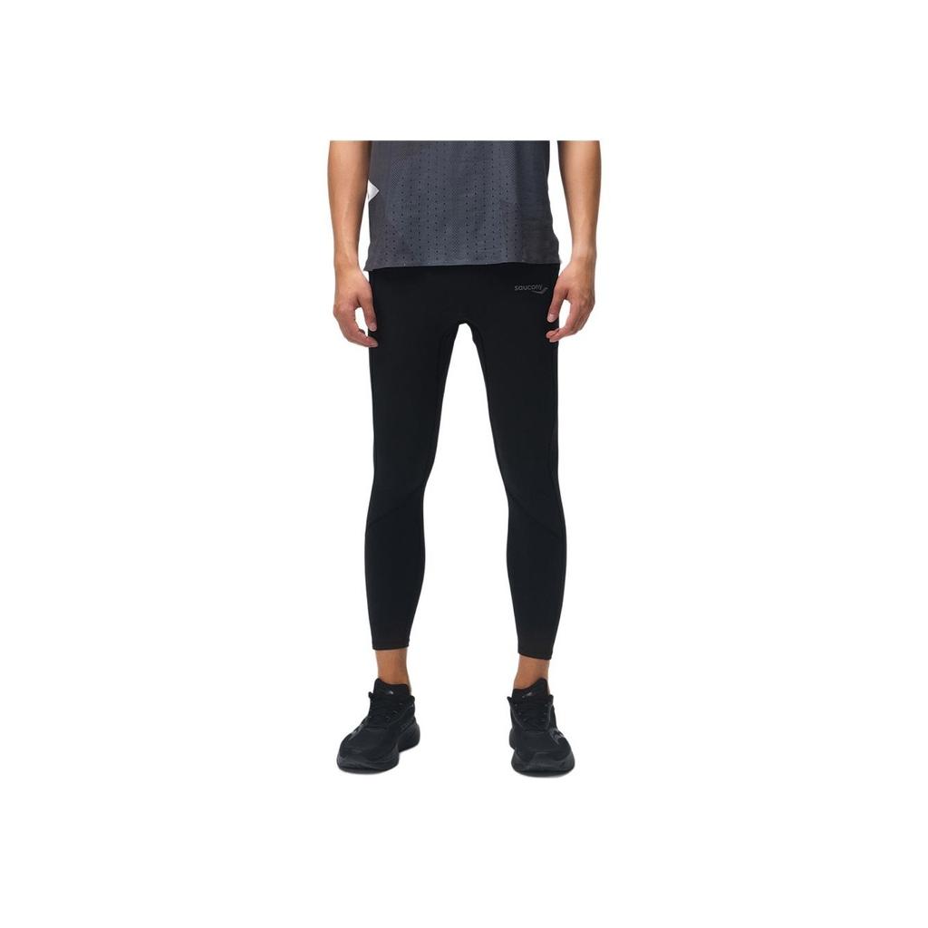 Saucony Running Training Series Knitted Stretch Slim Fit Sports Long Pants Men bottoms Black SC2240044B-BK01