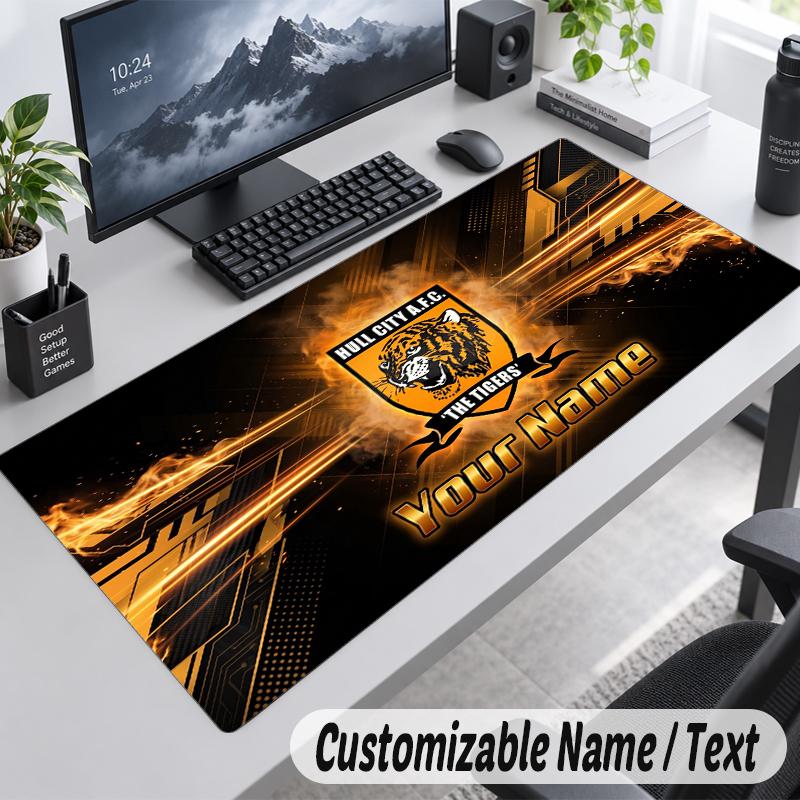 Custom Name Text Mouse Pad Hull FC Personalized Desk Pad For Work And Gaming