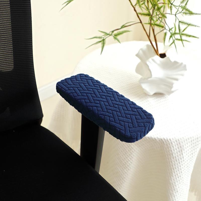 2Pcs Thick Jacquard Office Chair Armrest Covers Washable Rotating Chair Arm Protector Case for Office Gaming Chairs