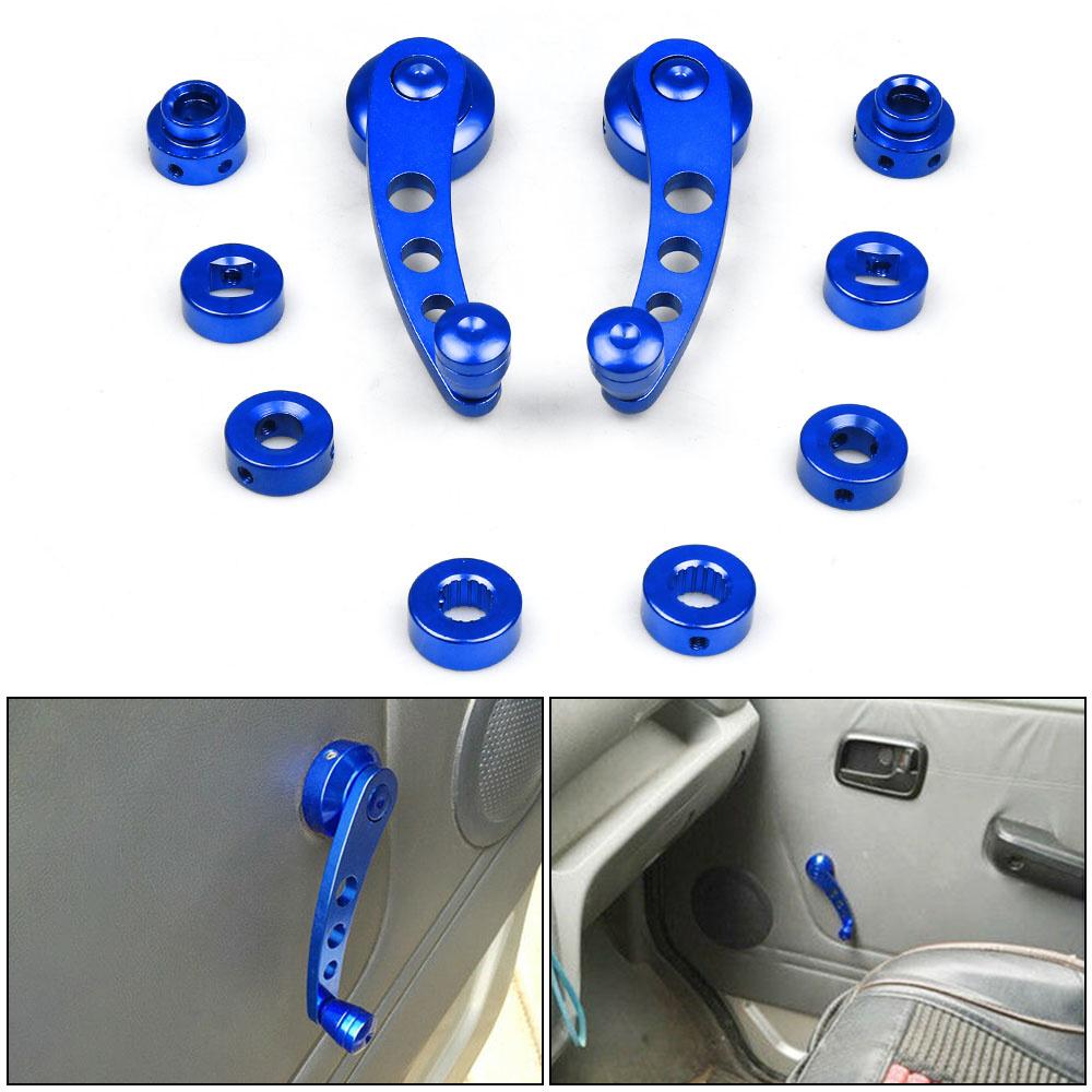 1Set Universal Car Window Crank Handle Replacement Aluminum Alloy Auto Window Glass Closer