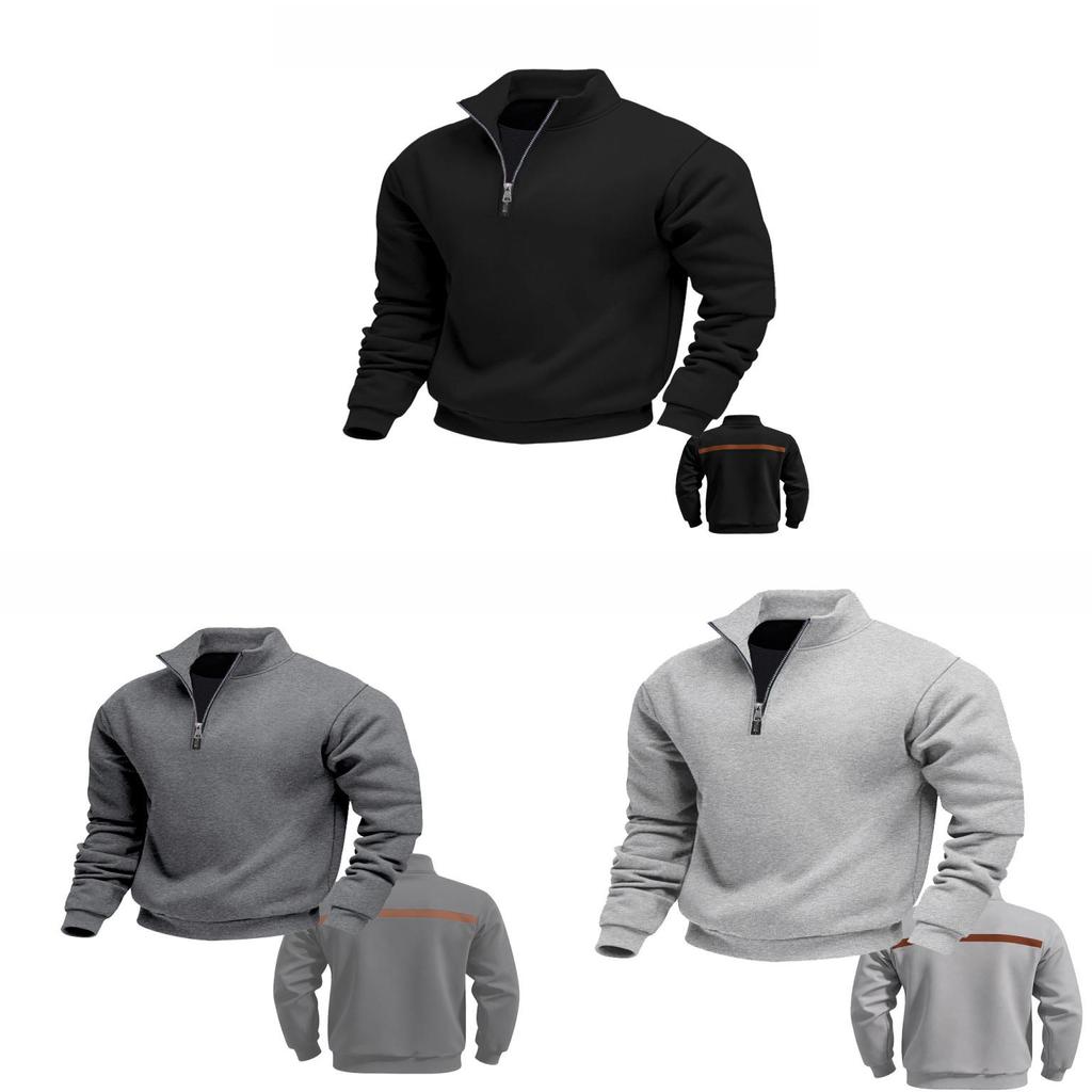 Urbaner Fleece-Hoodie für Jugendliche mit Stehkragen und Reißverschluss für legere Winterkleidung