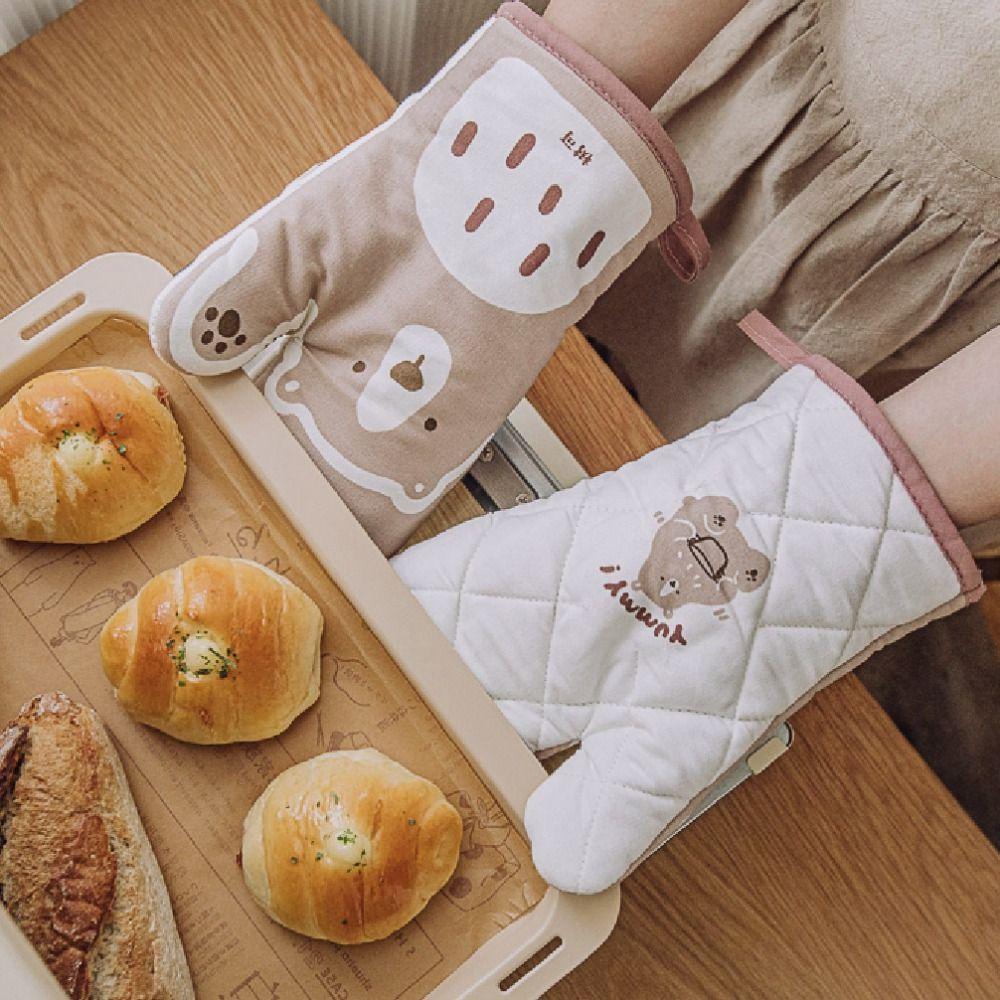 Non-slip Oven Glove Anti-scald Insulation Pad Kitchen Cooking Mitts Microwave Glove  Home